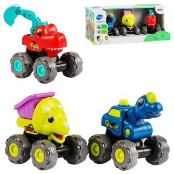 Игрушка машинка инерционная 3 шт Hola Dinosaur Monster Trucks