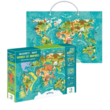 Пазлы Dodo 36 деталей Магнитная карта Мира