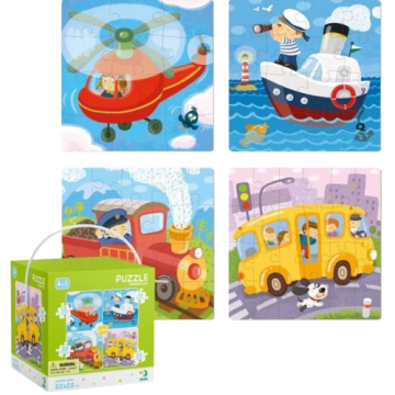 Пазлы Dodo 4в1 Траспорт