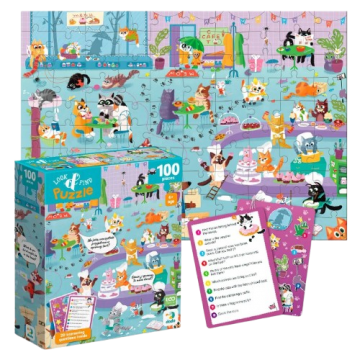Пазлы Dodo 100 деталей Кошачье кафе