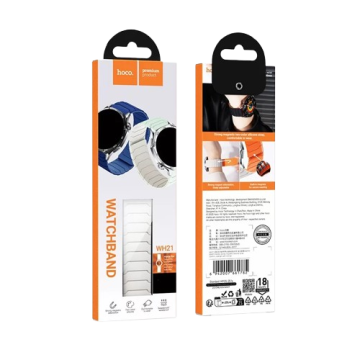 Ремешок 22mm HOCO WH21 Flexible Magnetic Silicone Starlight with Orange