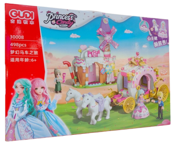 Игрушка конструктор GUDI конфетная принцесса 498 дет.